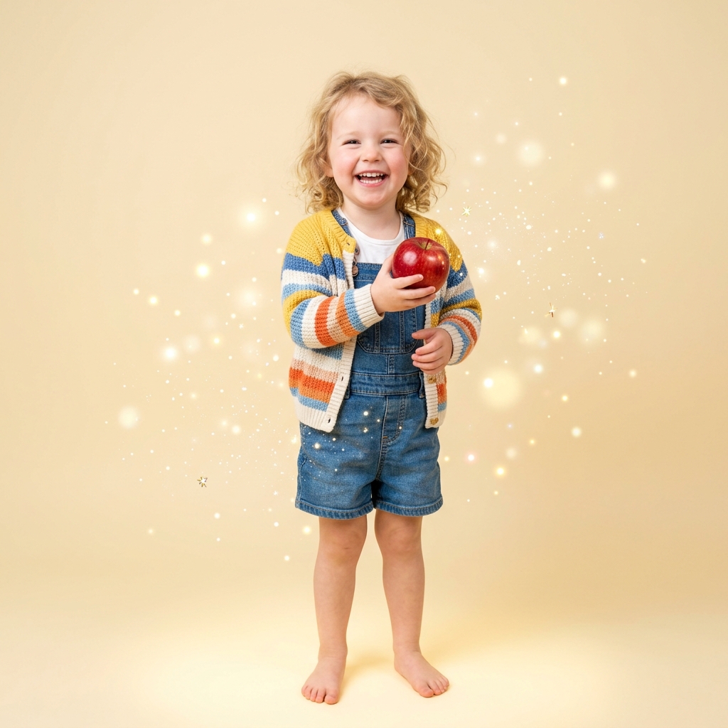 Happy child learning
